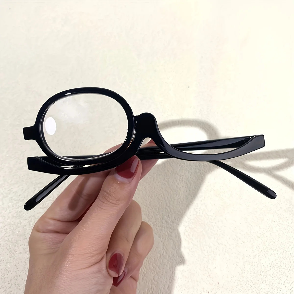 Magnifying Makeup Reading Glasses Rotating Lens Cosmetic Make up Presbyopic Eye Glasses Readers +1.0 to +4.0
